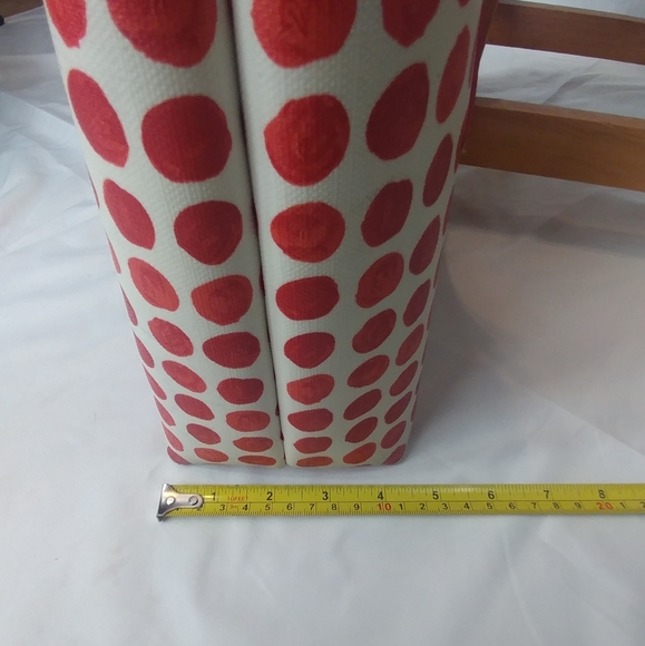 Coach Tote Brown with Red Orange Splotches - Picture 4 of 8